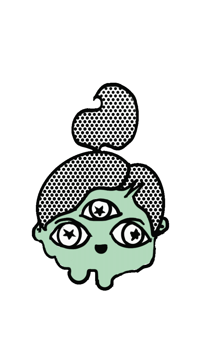 a visual treat in the form of a round, animated 3-eyed face transforming into an elongated, hair-covered beast and then back